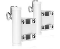 com-four® 2X Porta ombrellone per ringhiera del Balcone (02 Pezzi - Maniglia per Porta Ombrello)