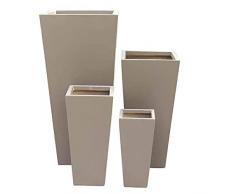 Set Di 4 Vasi Marroni Per Esterno Giardino, Portico, Ristorante, Gelateria Bar Hotel Albergo Piscina