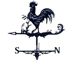 WZRIOP, Banderuola Segnavento da Giardino Tradizionale Weathervanes Ferro, Sculture segnavento, Metallo Banderuola con Cast Iron Gallo Ornamento Gallo Segnavento del Giardino