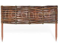 Floranica® Recinzione in salice | Recinto in Vimini | 1 Pezzo | Altezza: 10cm | Lunghezza: 30cm | Palizzata da Giardino in Legno | Bordatura di aiuole, orti e Prati | Schermo da Balcone | 22 Misure