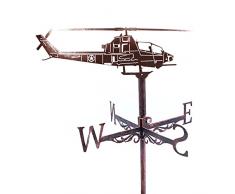 YDYDM Banderuola Segnavento in Acciaio Inossidabile Elicottero Ornamenti Indicatore di direzione del Vento Decorazione da Giardino per Esterni Granaio Montaggio su Tetto