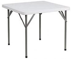 Flash Furniture 86,4 cm Quadrato Granito Bianco plastica Tavolo Pieghevole