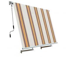 Garden Friend Tenda da sole a Caduta con Bracci, rullo in alluminio e copertura in poliestere, attacco a parete, Altezza 245 cm, Lunghezza 245 cm, colore riga beige,