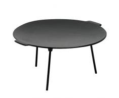 BBQ-TORO Piastra da Grill in ghisa con 3 Piedi dappoggio | Rotonda | Supporto per Dutch Oven | Piastra da Grill Tre Piedi (Ø 45 cm)