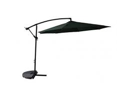 AVANTI TRENDSTORE - Adillo 2 - Ombrellone a Braccio in Metallo e Poliestere, con manovella Integrata, Ideale per Il Giardino o Balcone. Disponibile in Diversi Colori. Dimensioni: Ø 300 cm (Verde)