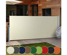 Jago Tenda da sole paravento frangivento grandezza e set a scelta avvolgibile in poliestere 300 x 160 cm colore beige