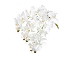 Famibay Orchidea Phalaenopsis Fiori Artificiale 3 Pc Orchidea Finta Bianca per Casa