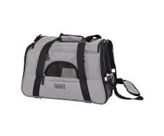 lionto Borsa Pieghevole per Trasporto Cani Trasportino per Cani Borsa da Viaggio, Grigio
