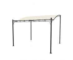 Gazebo Pergolato Pergola Da Giardino Struttura In Acciaio E Tettuccio Telo In Tessuto Tenda Tettoia Ombrellone Tendone Parasole Da Esterno Terrazzo Balcone Piscina Fiere Hanalei 3 x 2.5 x 2.4 M Beige