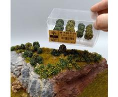 LOMGE minuscole persone 12 Pz/set Simulazione Albero Cespuglio Scena Modello Per 1:35/1:48/1:72/1:87 Scala Sabbia Tabella Albero Miniature Paesaggio Decorazione miniature persone figure