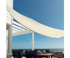 Harbour Housewares Telo Ombreggiante da Giardino, Ripara dai Raggi UV al 98%, Colore Crema, Forma Rettangolare, 2,5 x 3 m