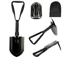 Pieghevole Pala 58cm, Strumento Di Trincea In Acciaio Ad Alto Tenore Di Carbonio 50#, Pala Da Campeggio Pieghevole Militare,Portatile Vanga, Per Campeggio, Escursionismo, Attivit? Allaperto