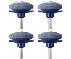 INTVN Affilatrice del Tosaerba - Affilatore a Lama Rotante 4PCS Affilacoltelli - Utensili da rettifica per Trapani a Mano Trapano a Mano Affilacoltelli Rettifica