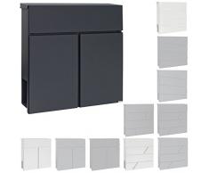 Moderno Cassetta Della Posta Buca Delle Lettere Muro Acciaio Inossidabile 10 Varianti V2Aox, Colour:Anthracite2