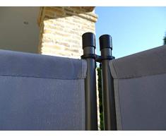 QUICK STAR 2 Pezzi Paravento da Giardino 150 x 190 cm Divisorio in Tessuto Protezione della Privacy Beige
