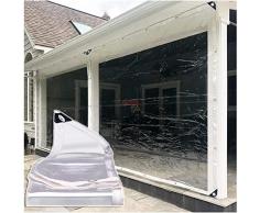 Tende Laterali A Pergola Pannelli Laterali Impermeabili Trasparenti Telone In Plastica PVC con Occhielli Alta Resistenza per Esterno, Terrazza, Padiglione ( Colore : Transparent , Size : 1.20x2.50m )