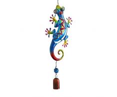 JINGLING Decorazione da Parete in Metallo Geco, Decorazione da Parete per Esterni, Decorazione Geco, Campanelle da Appendere, per Giardino, terrazza o Recinzione