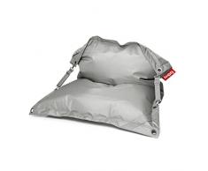 Fatboy Buggle-Up Beanbag | Comoda poltrona per due persone | Pouf classico per interni - esterni | 180 x 140 cm | Polyester fabric I idrorepellente I Grigio