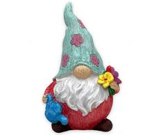 MIJOMA GNOME GNOME Dwarf - Nano da giardino, decorazione da giardino, motivo gnomo, per giardino, decorazione per la casa, per il balcone, 22 cm