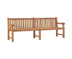 vidaXL Panchina da Giardino 228 cm in Legno Massello di Teak