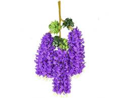TOSSPER 12 Steli di Gambo Artificiale Fiori Falsi Glicine Ghirlanda Pendenza Fiori Ghirlanda Fiorisce Piante Trascinamento Cespuglio Cordino Simulazione Fiore
