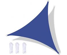 DKLE Tenda a Vela Parasole Triangolare 2.5x2.5x2.5 m, Resistente e Traspirante Vela ombreggiante Impermeabile, IProtezione Raggi 95% UV Tenda a Vela, per Patio, Giardino, Pergola, Backyard, Outdoor