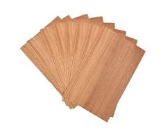 Teak x 8 Fogli | Impiallacciatura di legno | Quantità 0,48 mq | Tranciato adatto per: modellismo, mobili, lavori di riparazione, restauro, bricolage, fai da te, DIY, intarsi e artigianato