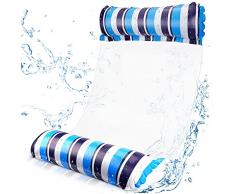 Amaca Gonfiabile Lettino Galleggiante 120*70cm,Letto Galleggiante Sdraio,Galleggiante Acqua Amaca,Amaca di Acqua Materassino 4 in 1,Letti Galleggianti Gonfiabile,Galleggiante Gonfiabile Piscina