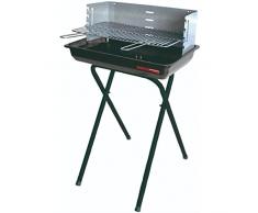 Leonyo Griglia A Carbonella Portatile 45,7 Cm – Barbecue Da Tavolo Con Gambe Regolabili, Doppia Ventilazione, Coperchio In Porcellana, Ideale Per Campeggio E Giardino