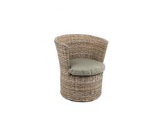 RSPL Poltrona Intreccio Naturale Design Italiano con Cuscino Seduta - Novita Rattan kubù Garden 2017
