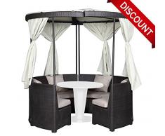 Domus Ventures Sedile gruppo Coco Island Gazebo Coffee ueberdacht senza Tavolo in polyrattan