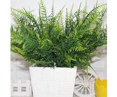 1PC Simulazione Foglia Artificiale 7 Steli Asparagi Felce Cespuglio Piante Home Cafe Decorazioni per ufficio Forniture festive Plastica Erba finta