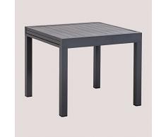 SKLUM Tavolo da Giardino Rettangolare Allungabile in Alluminio (90-180x90 cm) Starmi Grigio Antracite