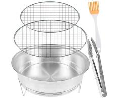 Griglia A Carbonella, Barbecue A Carbonella, Mini Barbecue Portatile Da Campeggio, Smontabile, Acciaio Inox/Antiruggine, 24x28x10,7cm