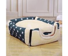 Enko Cuccia/letto 2 in 1 per animali domestici, portatile e pieghevole, elegante e comoda, per uso in ambienti interni, per cani e gatti.(Adatto per