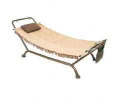 Super amaca Bali struttura acciaio Ecru 231x98x82cm c/cuscino poggiatestaSuper amaca Bali struttura acciaio Ecru 231x98x82cm c/cuscino poggiatesta MO471