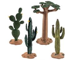 F Fityle Simulazione Modello di Cactus Baobab Modello di cespuglio Pianta Verde Bambini Giocattoli cognitivi Decorazione Puntelli di Scena Mini Decor