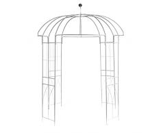 SCENDOR GARDEN Arco da Giardino Ferro Nero per Piante Rampicanti Traliccio Pergolato, Arco per Rose in Metallo, Sostegno per Rampicanti, Resistente, 271x207x207 cm Bianco
