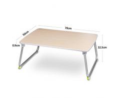 SALCAR - Tavolino da Letto per Laptop, 70 x 50 cm, Regolabile e Portatile, per Colazione, Notebook, Libri, Mini tavolino, Colore Legno