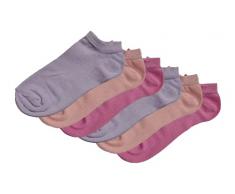 Fontana Calze, 6 paia di calze bambina in 100% Cotone Filo di Scozia elasticizzato modello pariscarpa TG.26-30