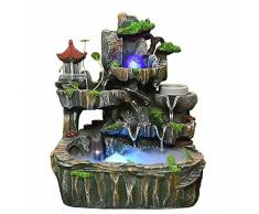 GYBJ Fontana di rockery Feng Shui palla serbatoio di pesci fortunati Casa interni bonsai ornamenti creativi,A,Taglia unica