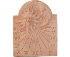 MERIDIANA SOLARE IN TERRACOTTA FATTA A MANO (NON COMPRESA DI GNOMONE); ALTEZZA CM. 40, LARGHEZZA CM. 31 PANNELLO COTTO NATURALE GALESTRO MADE IN ITALY