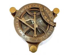 Bussola meridiana in ottone antico Bussola completamente funzionale nevegation Nautica Marittima Vintage Antico Bussola