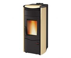 La Nordica - Extraflame Stufa a pellet Melinda Idro Steel 2.0 (14,2 kW) in metallo grigio pergamena