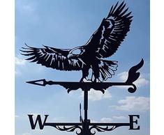 DITUDO Banderuola,indicatore di direzione del Vento,Decorazione da Giardino,Segnavento,Segnavento in Acciaio Inossidabile per Giardino Esterno Tetto Paddock Decorazione Banderuola