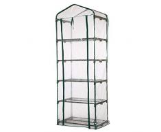 Serre da giardino Telo di ricambio in PVC per serre 3/5 livelli Copertura Trasparente Serra di Giardino per Esterno Giardino (5 livelli)