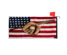 Guanto palla bandiera USA magnetica cassetta postale copre vintage bandiera americana postale cassetta postale copertina involucro di posta oversize per giardino cortile decorazioni casa