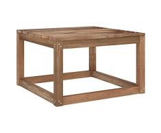 vidaXL Tavolo da Giardino Pallet Marrone 60x60x36,5cm Pino Impregnato