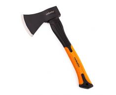 Mivos Ascia Spaccalegna di Legno 600 g/Accetta da Taglio con Testa in Acciaio e Manico in Fibra di Vetro/Ascia Universale per Giardino e Campeggio/Piccola Ascia Manuale da Spacco