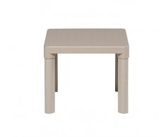 Ideapiu TAVOLINO Basso per Esterno Tortora, Tavolo Resina 47X47X38H, Tavolo per Giardino